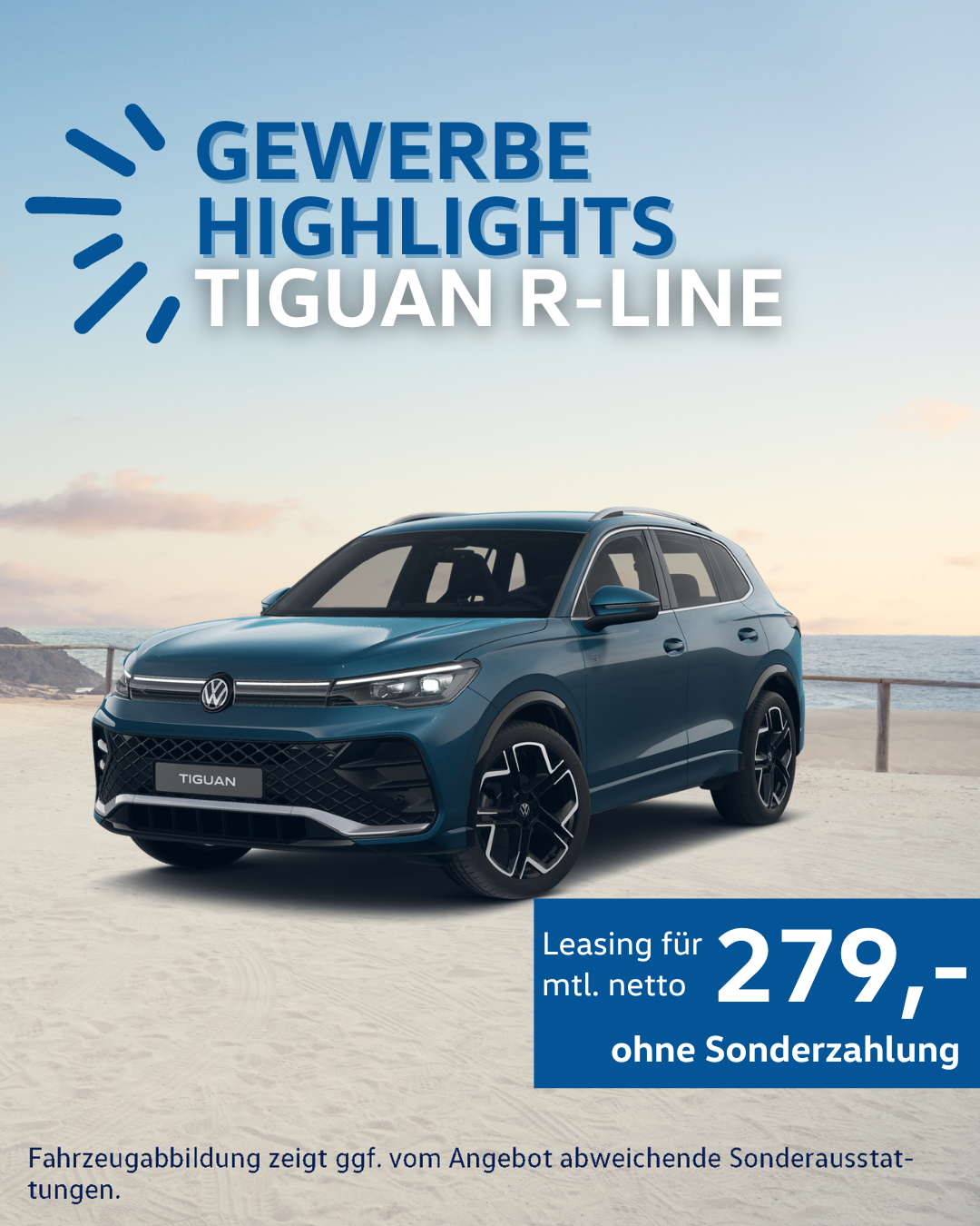 Top Deal für Gewerbekunden Tiguan R-Line für 279,00€