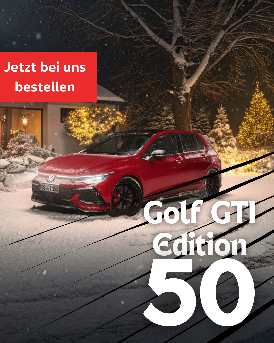 Golf GTI Edition weihnachtlich in Rot