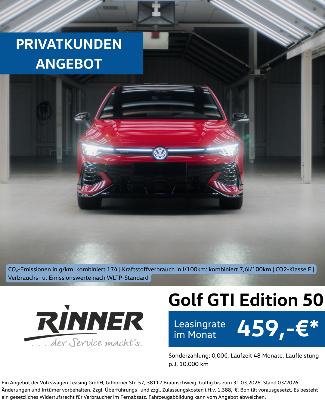 Golf GTI Edition 50 in Rot