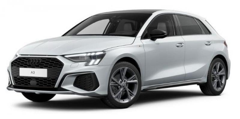 AUDI  A3 Sportback 35 TFSI 2xS line+Pano+Navi+Matrix, GLETSCHERWEISS